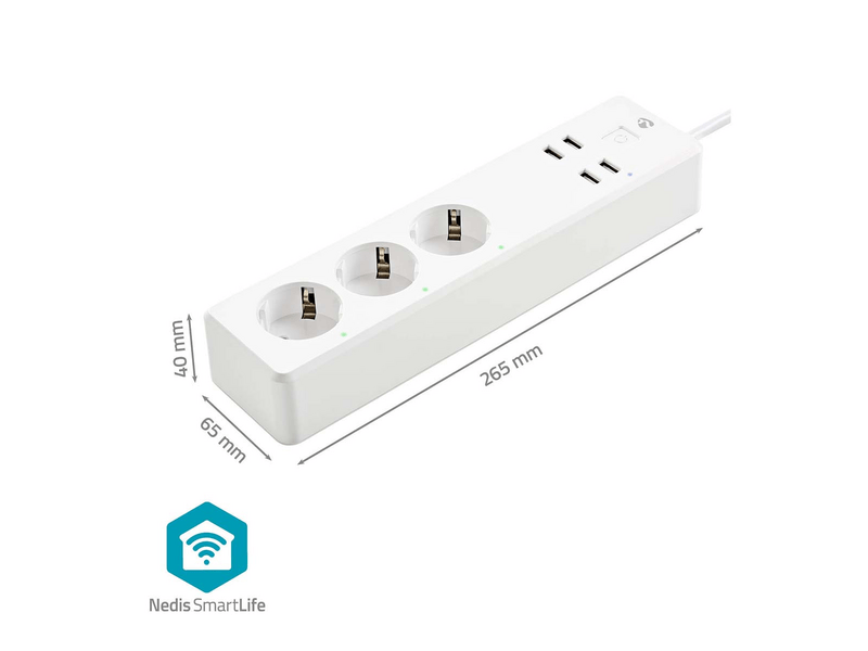 Nedis WIFIP312FWT SmartLife elosztó