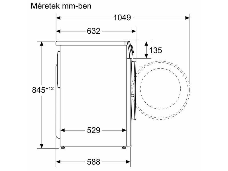 Bosch WGG14402BY Elöltöltős mosógép