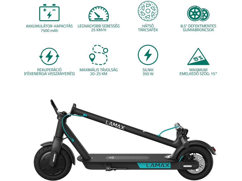LAMAX E-Scooter S7500 Plus Elektromos roller
