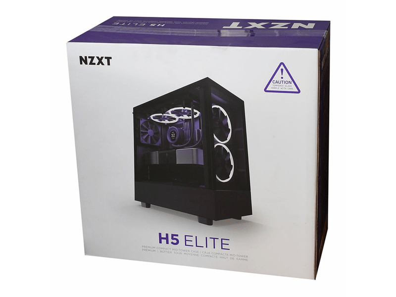 NZXT H5 Elite Számítógépház, fekete (CC-H51EB-01)