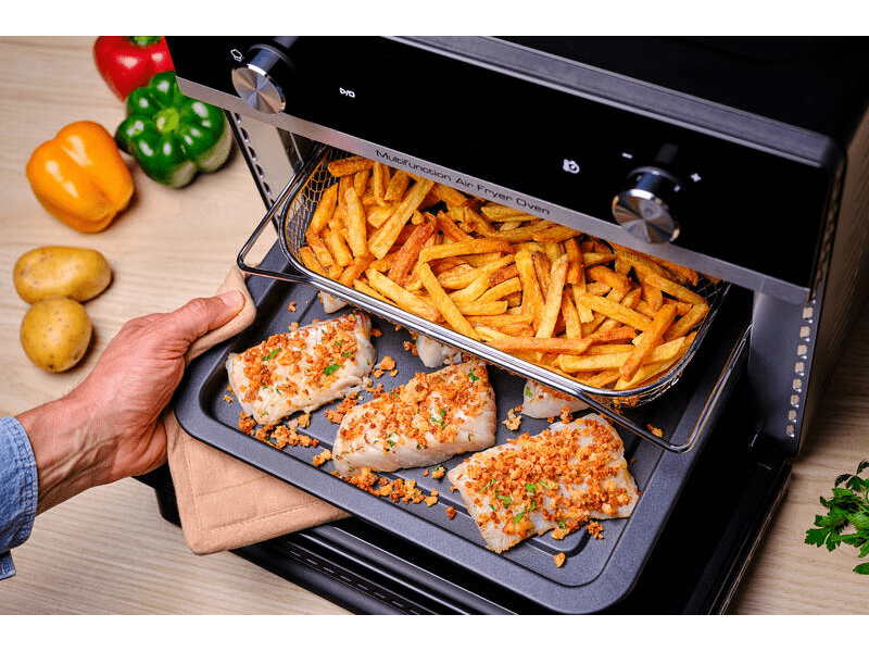 Multifunkciós airfryer,fekete