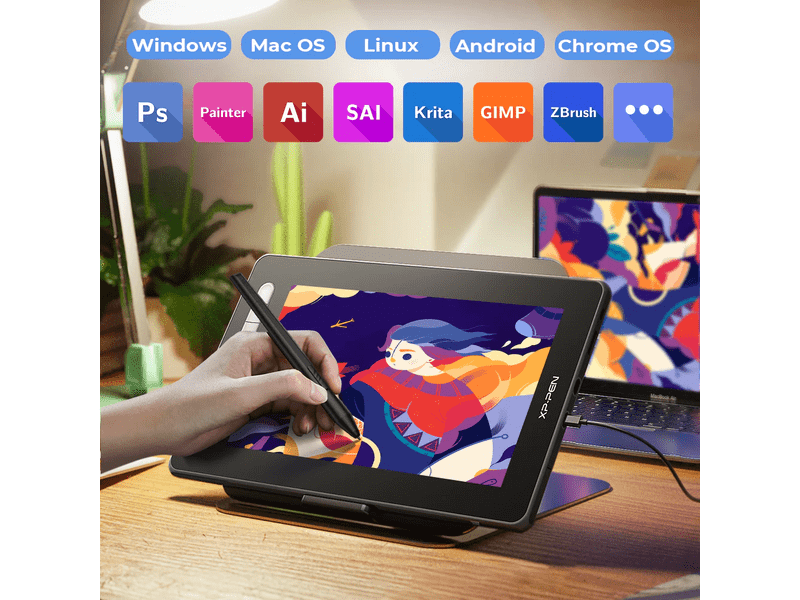 XP-Pen Artist 13 (2nd Gen) Grafikus kijelző, fekete