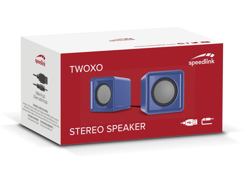 SpeedLink Twoxo Sztereó hangszóró, kék (SL-810004-BE)