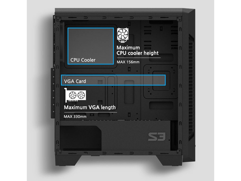 Zalman S3 Midi ATX Számítógépház