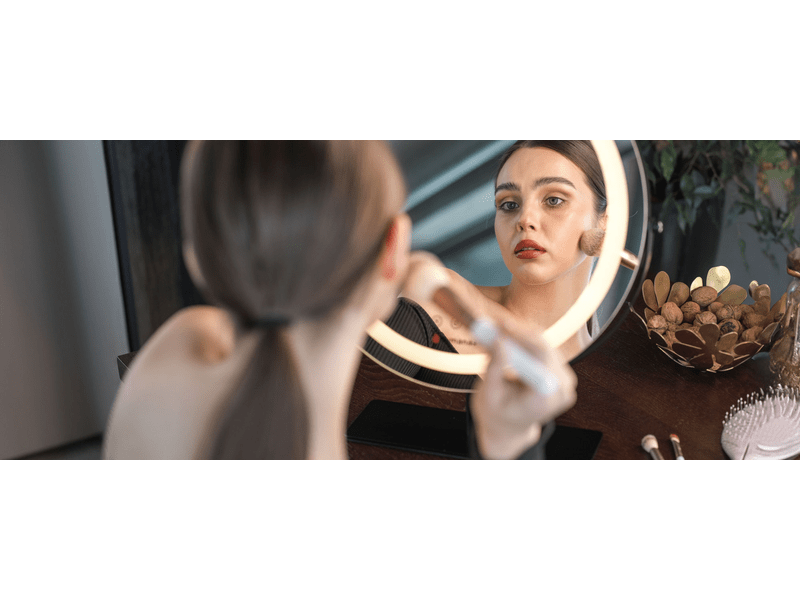 Humanas HS-HM Grimizno ogledalo za šminkanje s LED rasvjetom