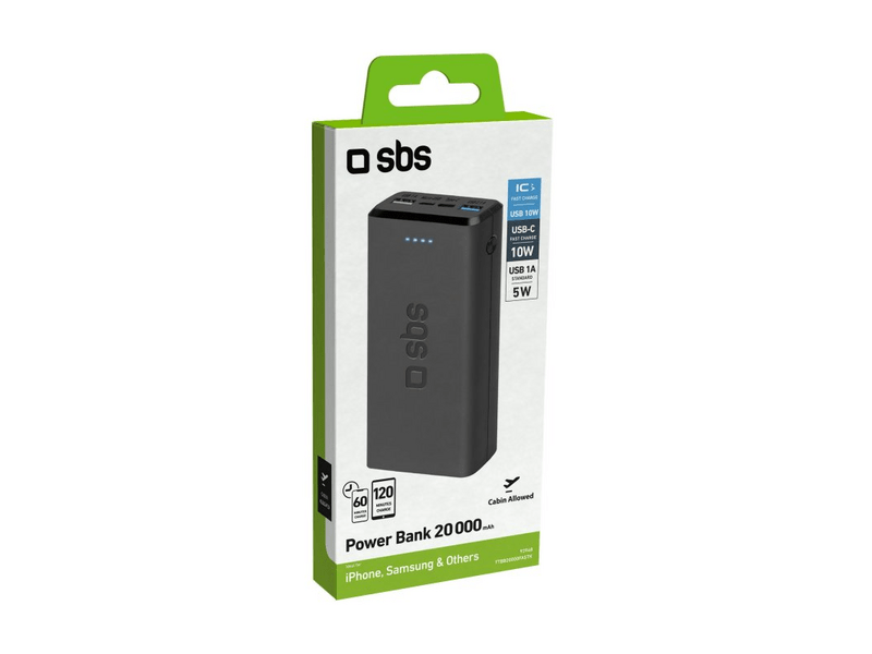 SBS 10W USB-C/2x USB-A 20000mAh prenosna baterija (TTBB20000FASTK)