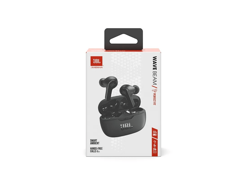 JBL Wave Beam TWS Fülhallgató, fekete