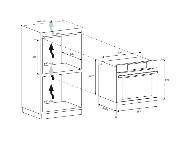 Haier HWO60SM2FK3BH Ugradbena pećnica