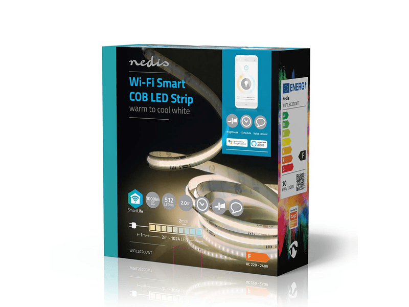 Nedis WIFILSC20CWT SmartLife LED Szalag, 2 m
