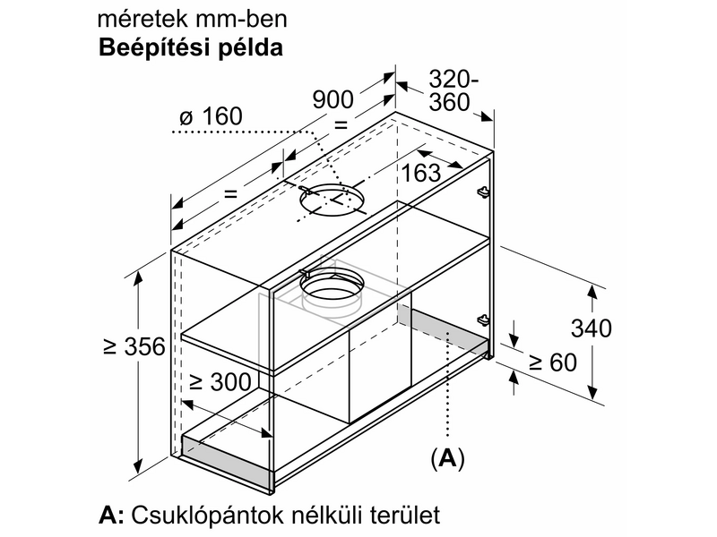 Bosch DBB97AM60 Beépíthető páraelszívó