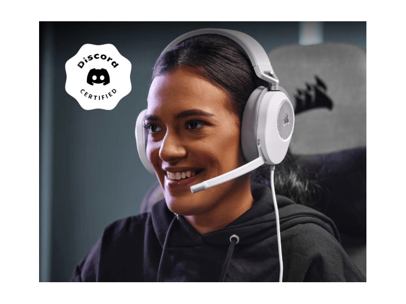 Corsair HS65 Surround Gamer headset, fehér (CA-9011271-EU)