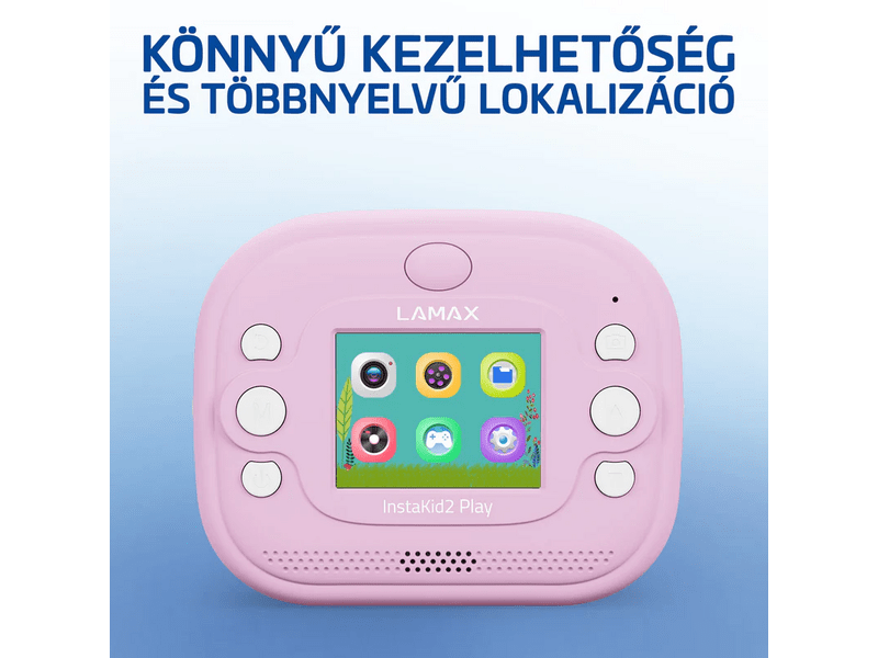 LAMAX InstaKid2 Play Gyerekkamera, rózsaszín