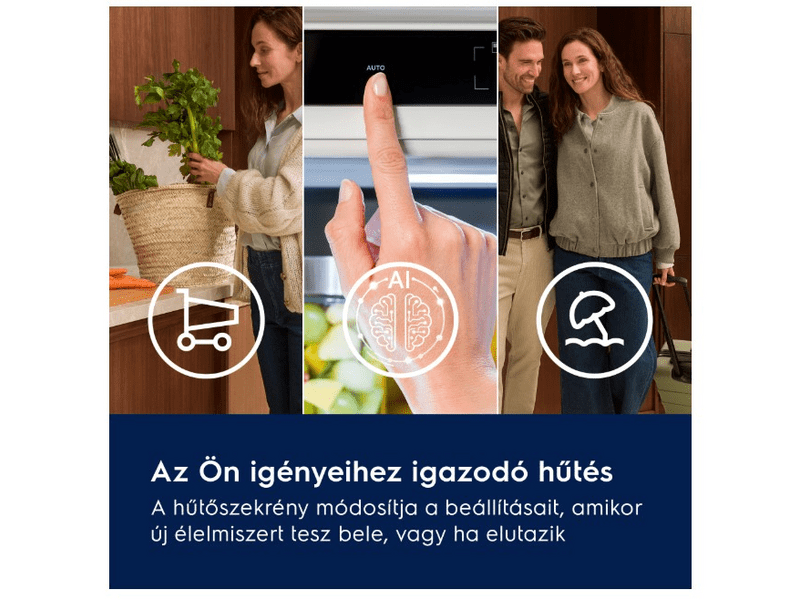 Electrolux LNA7CE18S Beépíthető kombinált hűtőszekrény