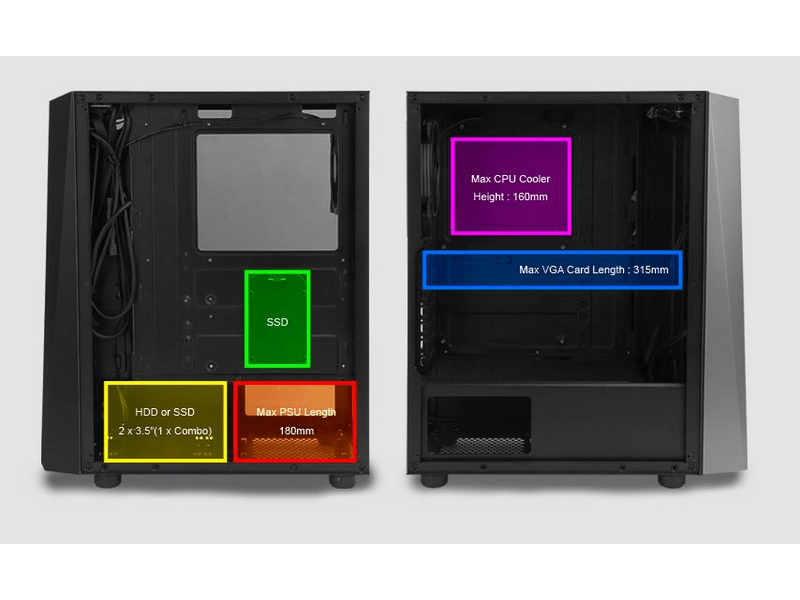 Zalman S4 Plus Midi ATX Számítógépház