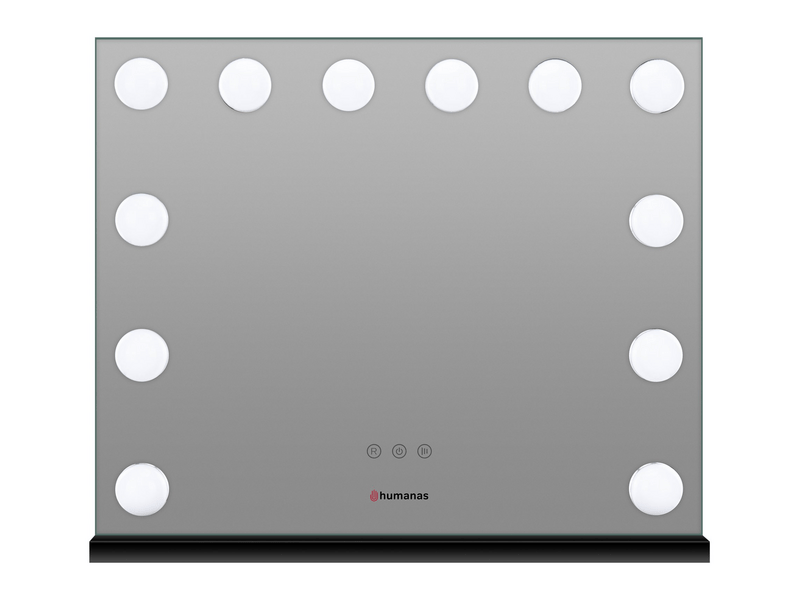 Humanas HS-HM02 Ogledalo za šminkanje s LED osvjetljenjem, crno