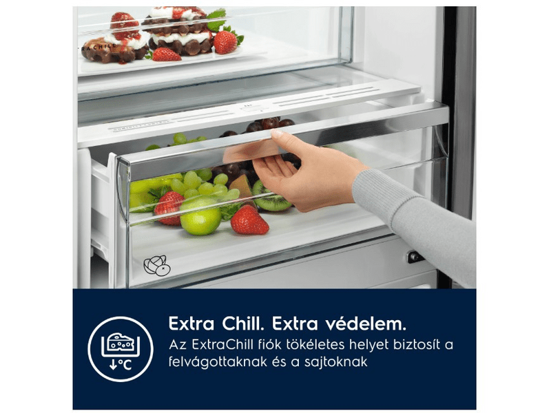 Electrolux ENA7CE19S Beépíthető kombinált hűtőszekrény