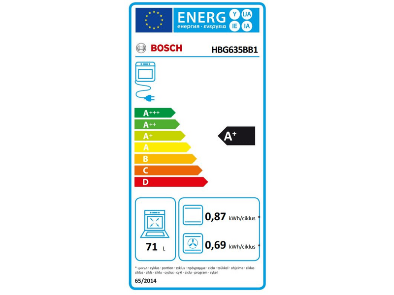 Bosch HBG635BB1 Beépíthető sütő
