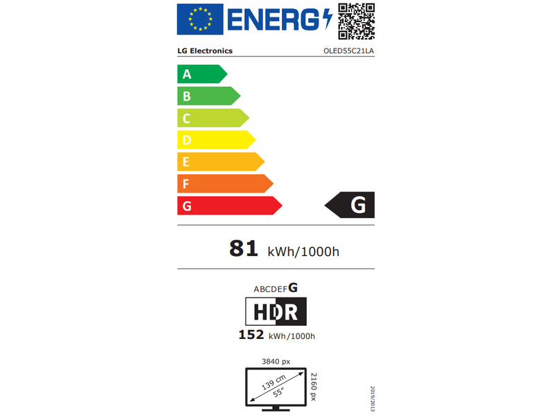 LG OLED55C21LA 55'' 4K HDR Smart OLED TV