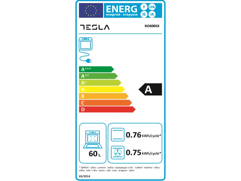 Tesla BO600SX Beépíthető sütő