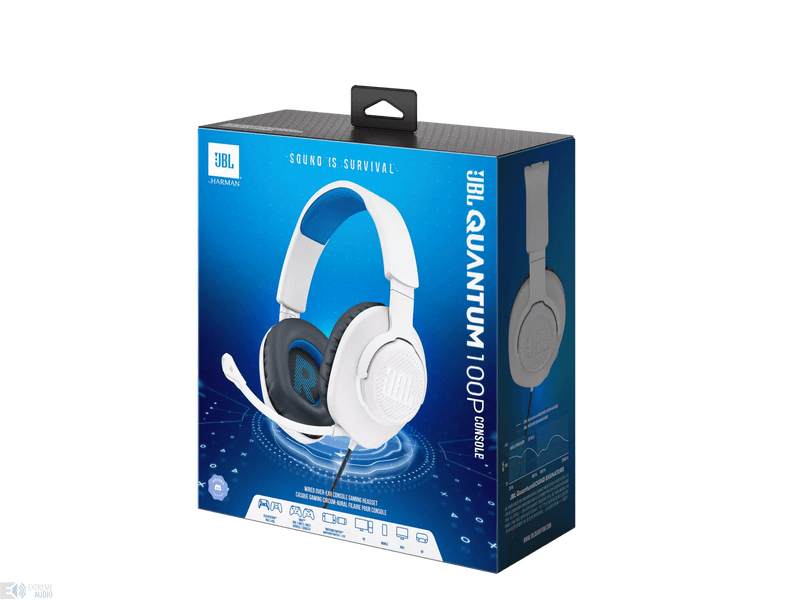 JBL Quantum 100P Console slušalice, bijelo-plave