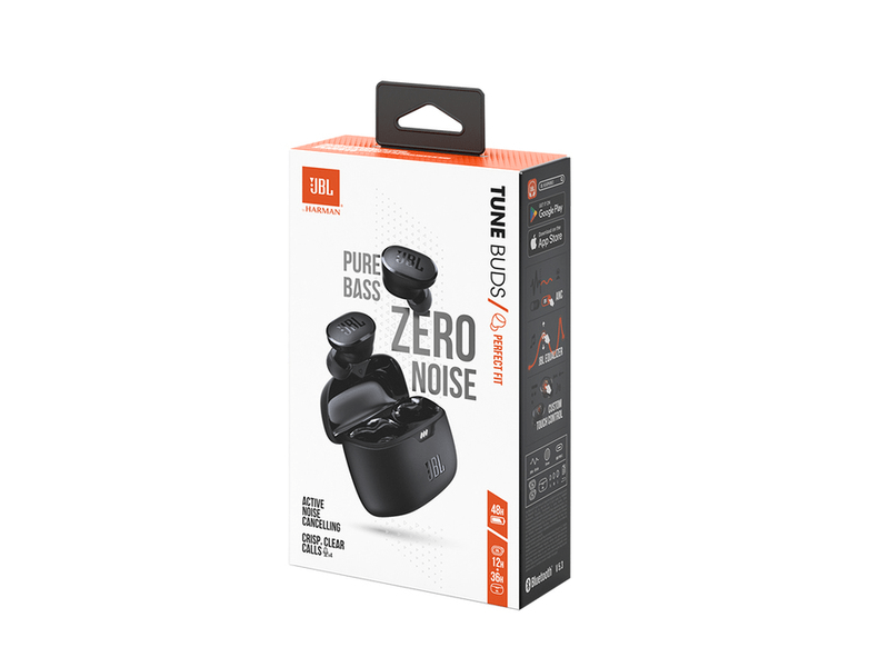 JBL Tune Buds True Wireless fülhallgató, fekete