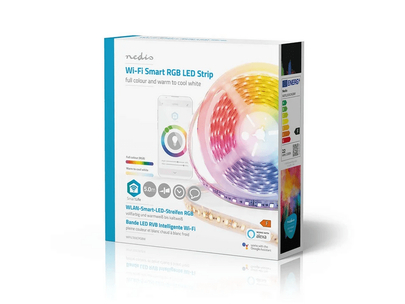 Nedis WIFILS50CRGBW Wi-Fi LED szalag, 5 m