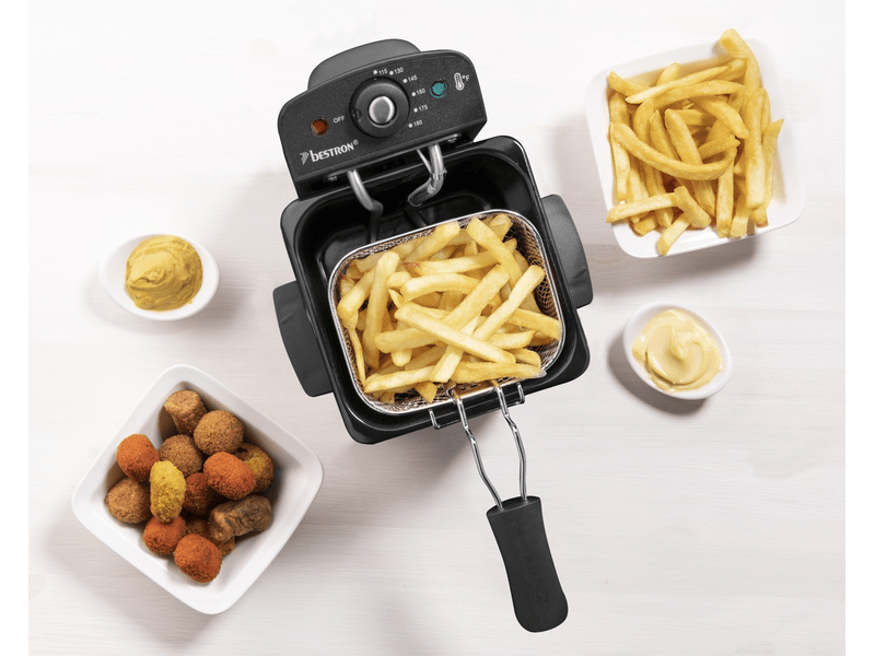Mini olajsütő hideg zónával, 1000W, inox