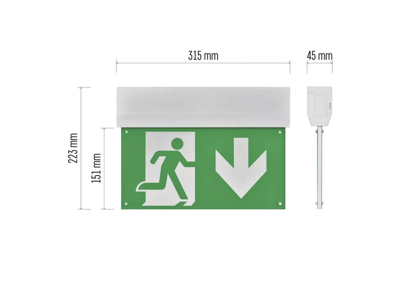 LED VÉSZVILÁGÍTÓ LÁMPATEST 1W 3H