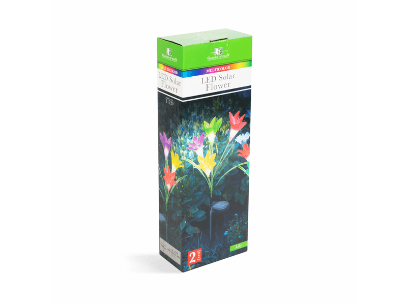 Leszúrható szolár virág RGB LED 2 db