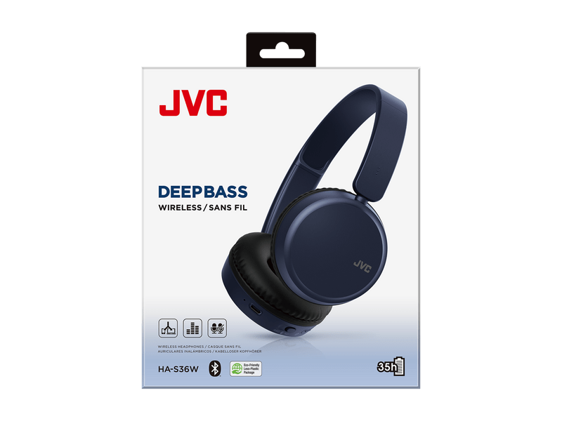 JVC HA-S36W-A Bluetooth fejhallgató, kék