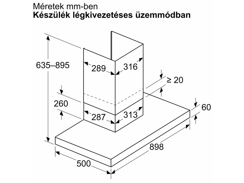 Bosch DWB95CC60 Kürtős páraelszívó
