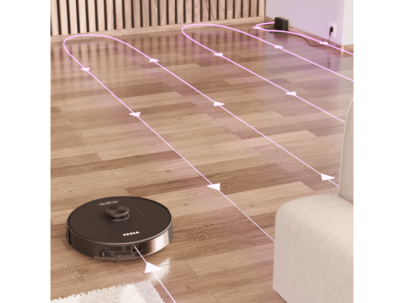 Tesla AI200 pametni laserski robotski usisavač, crni