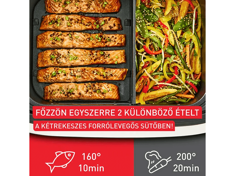 Tefal EY922DE0 Dual Easy Fry Flex Airfyer, 9L