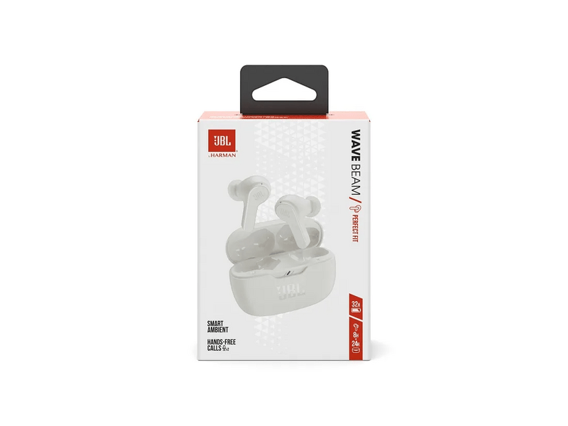 JBL Wave Beam TWS slušalice, bijele