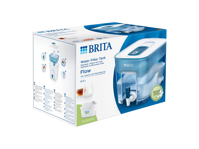 Brita 1052805 Flow XXL spremnik za filtriranje vode, 8,2 l, plavi