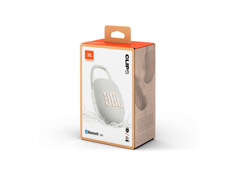 JBL Clip 5 Bluetooth zvučnik, bijeli
