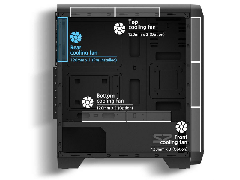 Zalman S2 Midi ATX Számítógépház