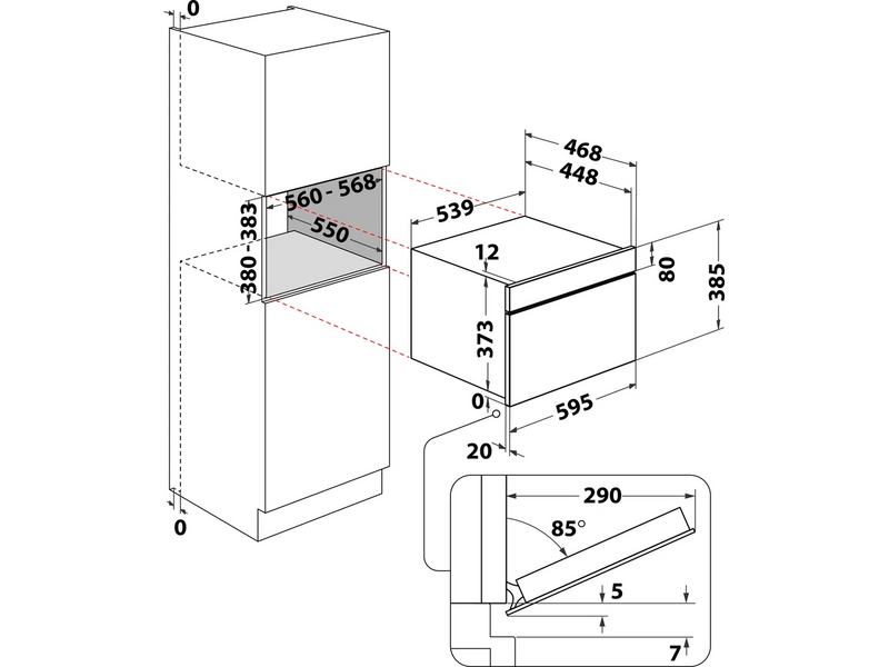 Whirlpool AMW 6440 FB Beépíthető mikrohullámú sütő