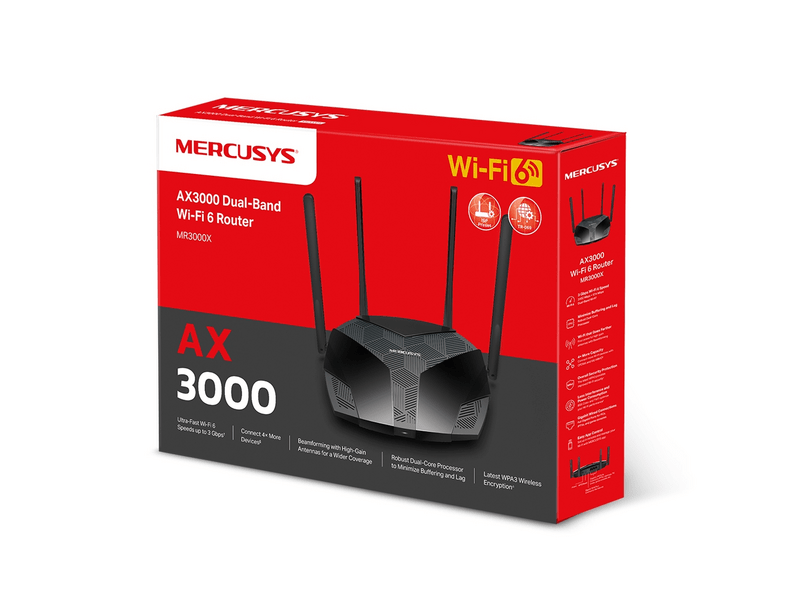 Mercusys MR3000X AX3000 Dual-Band Wi-Fi 6 Router