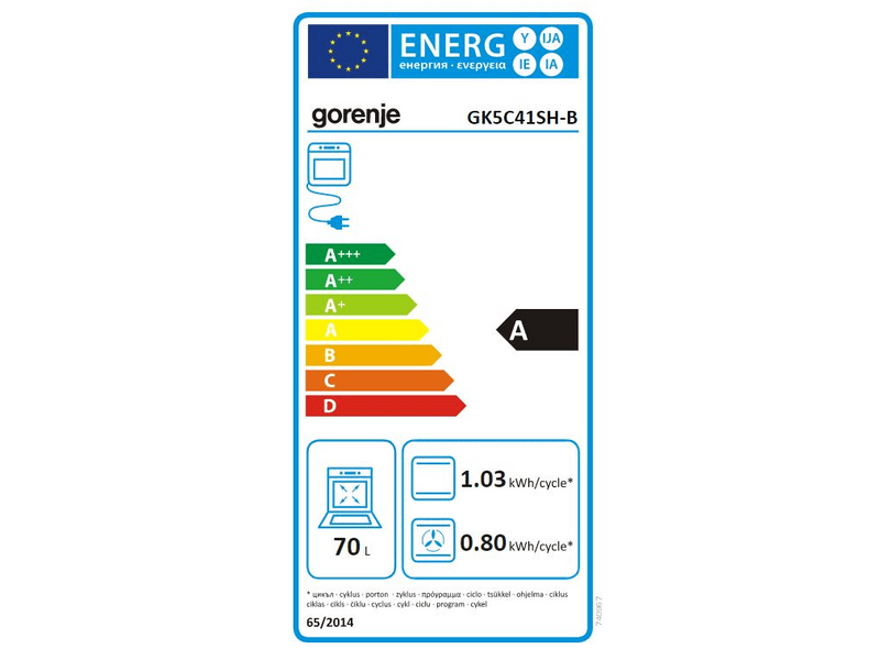 Gorenje GK5C41SH-B Kombinált tűzhely