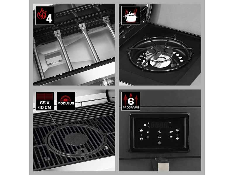 Landmann Fryton 4.1 gázgrillkocsi integrált forró levegős fritőzzel (06196)