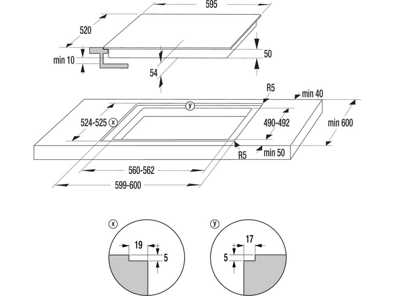 Hisense HI6443SRWF Beépíthető főzőlap