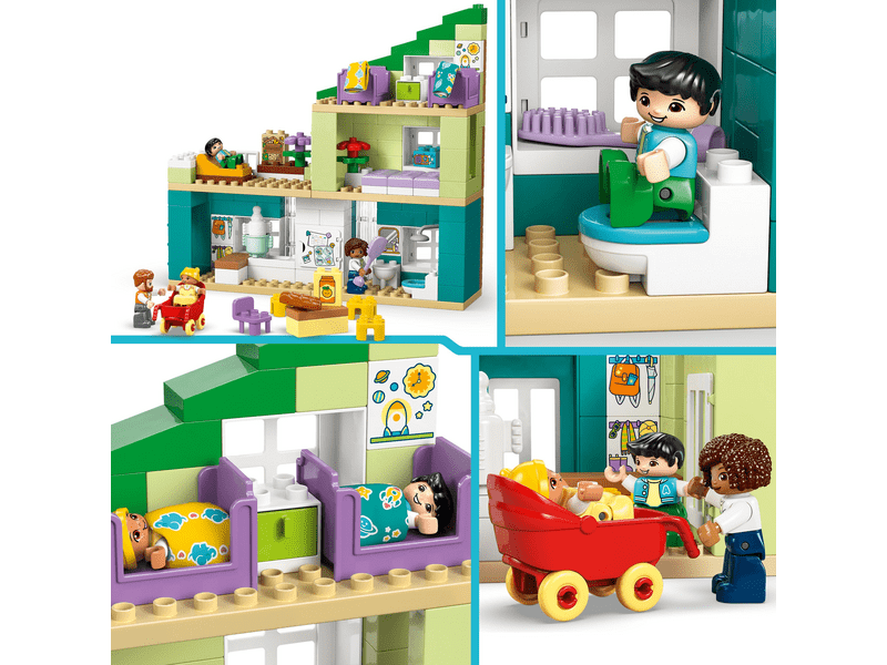 LEGO® DUPLO® Town 3 az 1-ben modern családi ház figurákkal (10470)