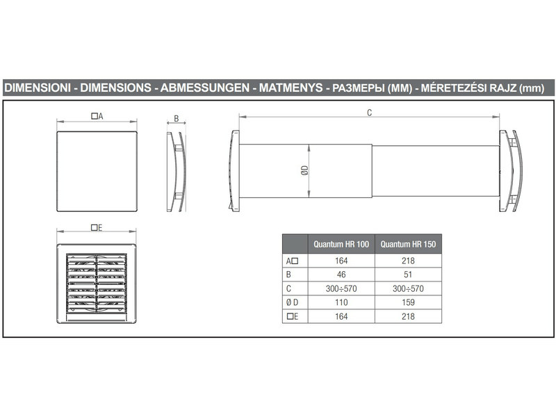 Aerauliqa Quantum HR-100 egyhelyiséges hővisszanyerős szellőztető