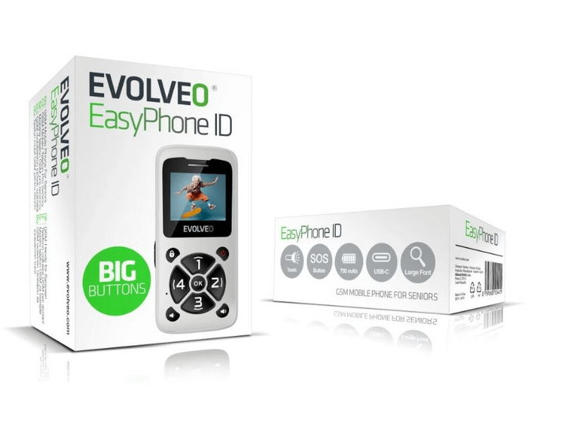 Evolveo EasyPhone ID (EP400) Senior mobiltelefon, fehér
