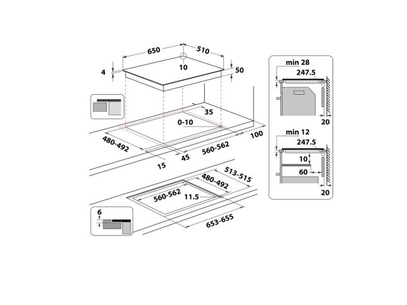 Whirlpool WF S2765 NE/IXL Beépíthető indukciós főzőlap