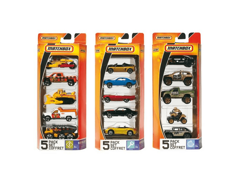 Matchbox 1:64 kisautók - 5 darabos szett, többféle (C1817)