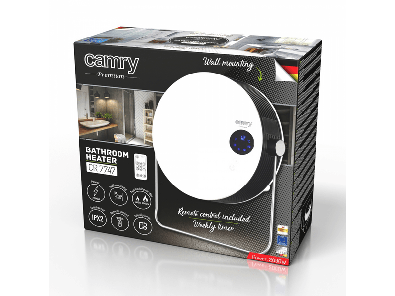 Camry CR7747 Fali hősugárzó törölközőtartóval