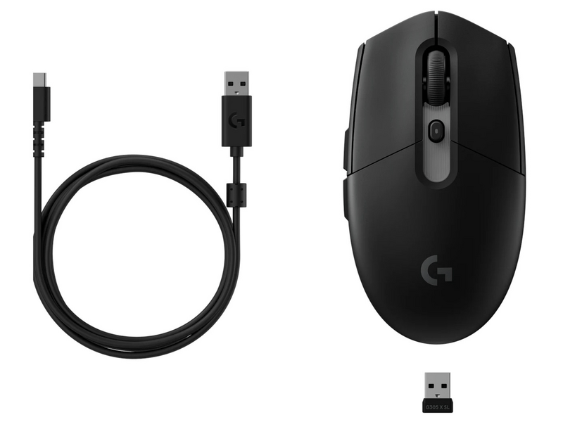 Logitech G305 X Superlight Gamer egér, fekete (910-007739)