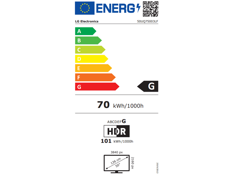 LG 50UQ75003LF 50'' 4K HDR Smart UHD TV